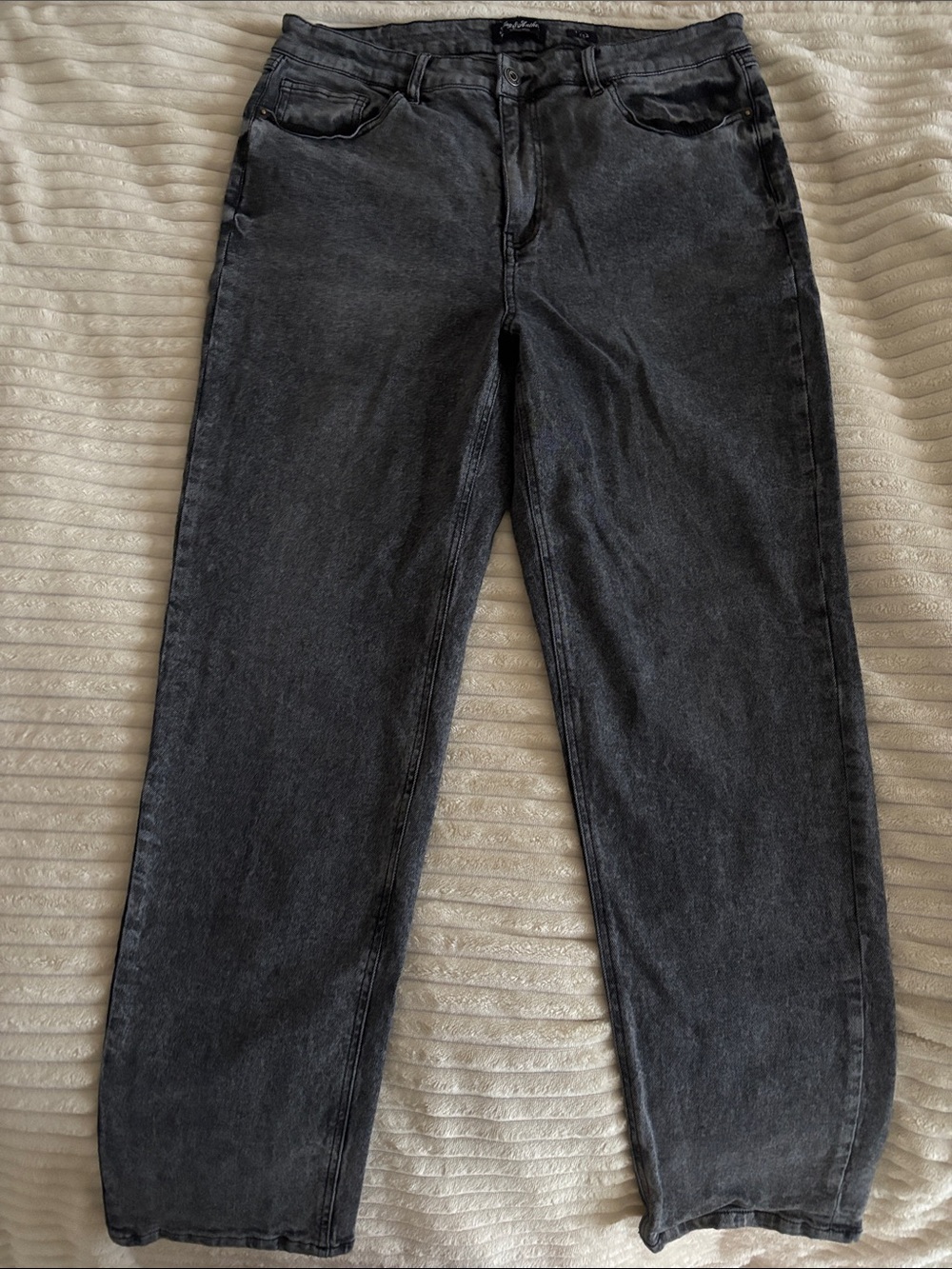 Flag & Anthem Washed Black Straight Leg Jeans